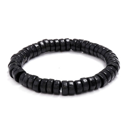 Retro Ethnic Style Solid Color Wood Wholesale Bracelets