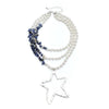 Retro Ethnic Style Star Artificial Pearl Alloy Turquoise Beaded Women'S Three Layer Necklace