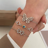 Retro Evil Eye Woven Fabric Handmade Unisex Bracelet Three Piece Suit