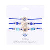 Retro Evil Eye Woven Fabric Handmade Unisex Bracelet Three Piece Suit