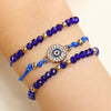 Retro Evil Eye Woven Fabric Handmade Unisex Bracelet Three Piece Suit
