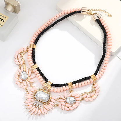 Retro Exaggerated Bohemian Geometric Arylic Alloy Women's Necklace