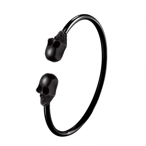 Retro Exaggerated Gothic Skull Alloy Bracelet For Women And Men With Electroplating