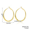 Retro Exaggerated Metal Geometric Hoop Earrings For Women With Electroplating