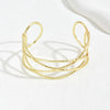 Retro Exaggerated Modern Style Irregular Lines Iron Wholesale Wide Bracelet