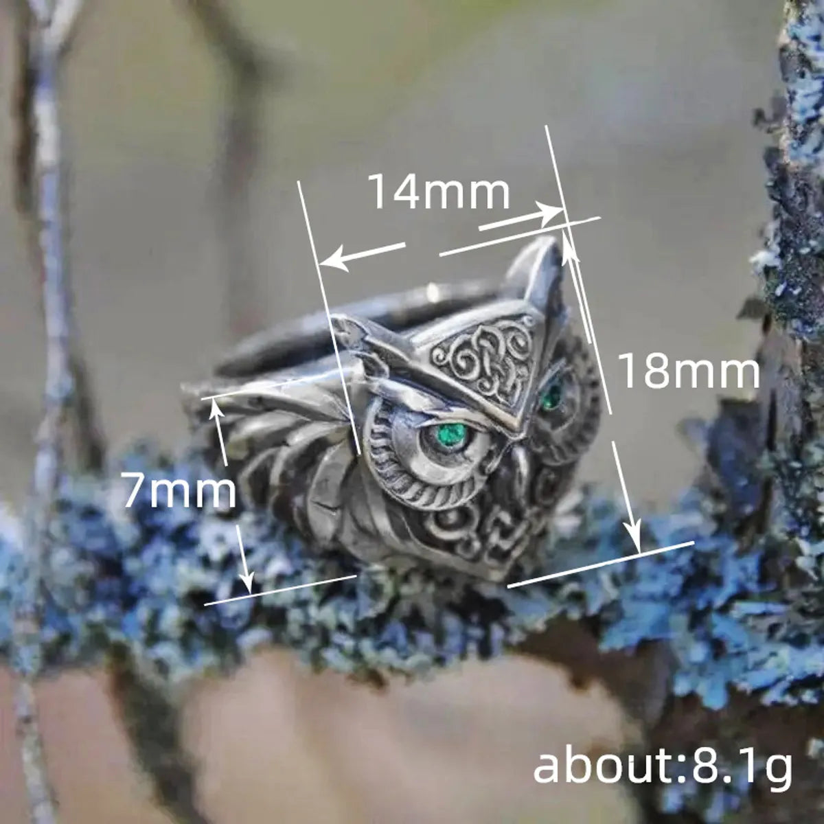 Retro Exaggerated Owl Alloy Plating Women'S Rings