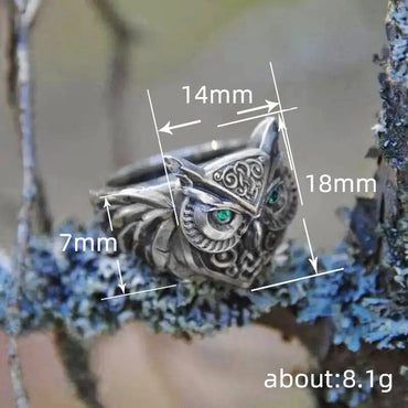 Retro Exaggerated Owl Alloy Plating Women'S Rings