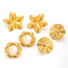 Retro Exaggerated Petal Irregular Titanium Steel Earrings For Girls With Electroplating And Flower Design