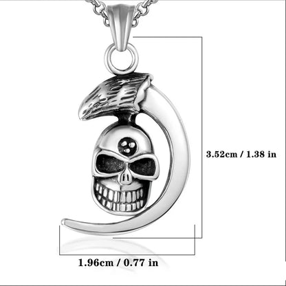 Retro Exaggerated Punk Skull 304 Stainless Steel Polishing Men'S Pendant Necklace