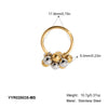 Retro Exquisite All Match Ins Design Stainless Steel Geometric Ball Ring Pvd Furnace Vacuum Real Gold Plated Unisex Adjustable Ring