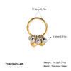 Retro Exquisite All Match Ins Design Stainless Steel Geometric Ball Ring Pvd Furnace Vacuum Real Gold Plated Unisex Adjustable Ring