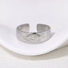 Retro Eye Of Horus Stainless Steel Open Ring With 18K Gold Plated Electroplating For Unisex