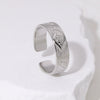 Retro Eye Of Horus Stainless Steel Open Ring With 18K Gold Plated Electroplating For Unisex