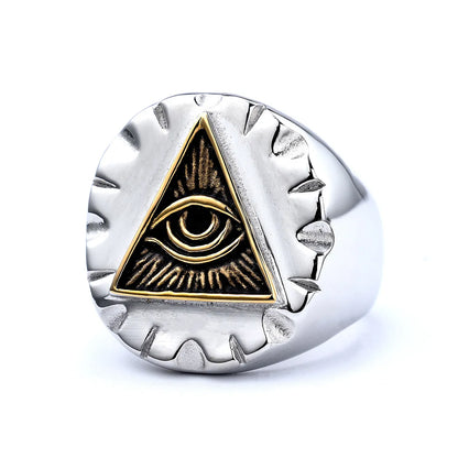 Retro Eye 304 Stainless Steel Men'S Rings