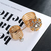 Retro Fashion Alloy Ring Bracelet With Round Diamond Accents And Trendy Statement Design