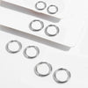 Retro Fashion Simple Geometric Round Hoop Earring Electroplating Unisex