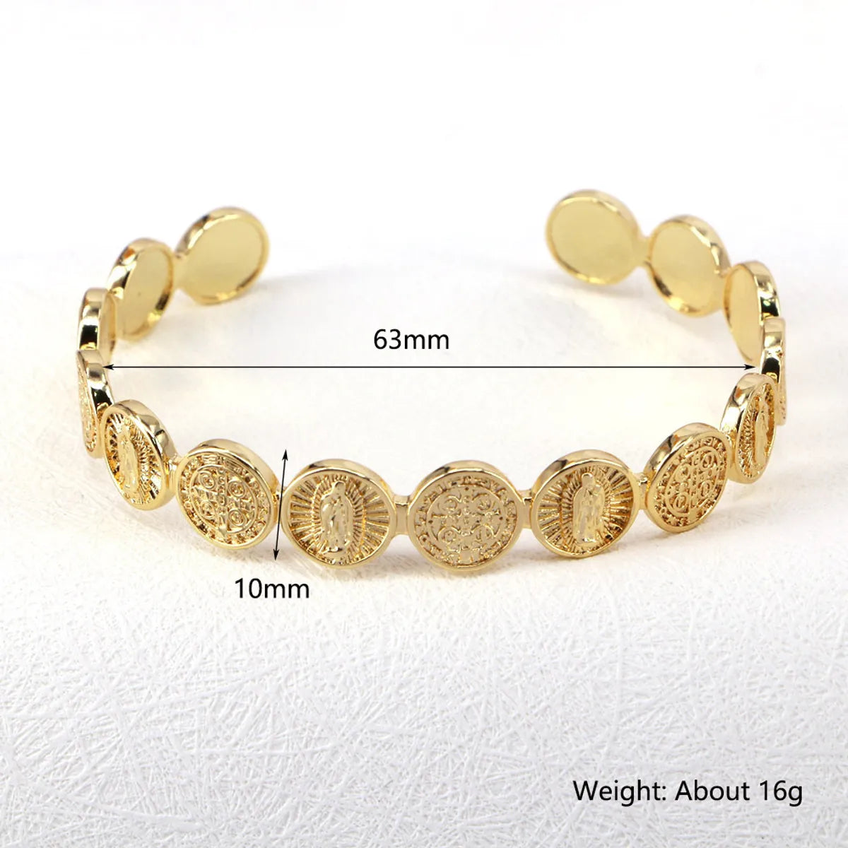 Retro Fashion Simple Gold-plated Adjustable Copper Bracelet