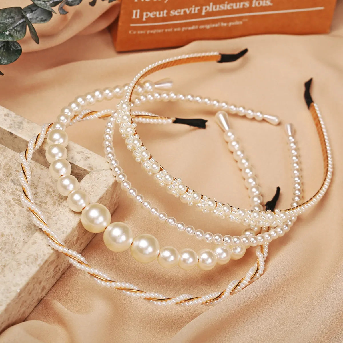 Retro Fashion Simple Pearls  Headband Wholesale Nihaojewelry