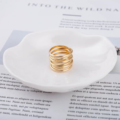 Retro Fashion Spiral Multi-Layer Copper Ring