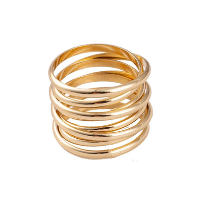 Retro Fashion Spiral Multi-Layer Copper Ring