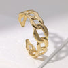 Retro Fashion Stainless Steel Chainshaped Cshaped Electroplated Bracelet
