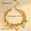 Retro Fashion Stainless Steel Geometric Pendant Bracelet For Women With Electroplating Design