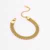 Retro Fashion Stainless Steel Geometric Pendant Bracelet For Women With Electroplating Design