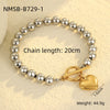 Retro Fashion Stainless Steel Geometric Pendant Bracelet For Women With Electroplating Design