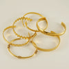 Retro Fashion 316L Stainless Steel Open Cshaped Women's Bracelet With Electroplating Treatment