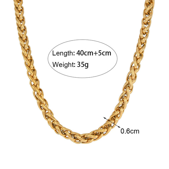 Retro Fashion Women's Stainless Steel Bracelet Jewelry With Gold Plated 6Mm Flower Basket Chain And Geometric Design By Electroplating