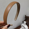 Retro Fashionable Pu Leather Handmade Headband Elegant Fashion Hair Accessory For Women