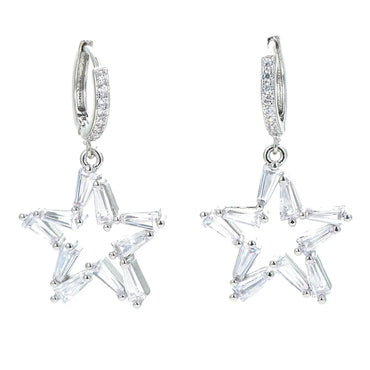 Retro Five-Pointed Star Hollow Earrings Wholesale Nihaojewelry