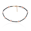 Retro Floral Geometric Beaded Necklace With Resin And Plastic Rice Bead Woven Flower Design