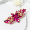 Retro Flower Agate Inlay Rhinestones Hair Clip 1 Piece