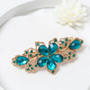 Retro Flower Agate Inlay Rhinestones Hair Clip 1 Piece