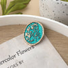 Retro Flower Alloy Enamel Inlay Artificial Gemstones Pearl Women'S Brooches