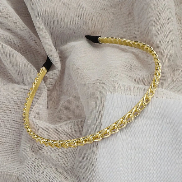 Retro Flower Alloy Handmade Artificial Pearls Hair Band