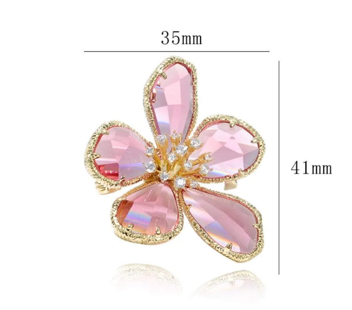 Retro Flower Alloy Inlay Artificial Crystal Rhinestones Women'S Brooches