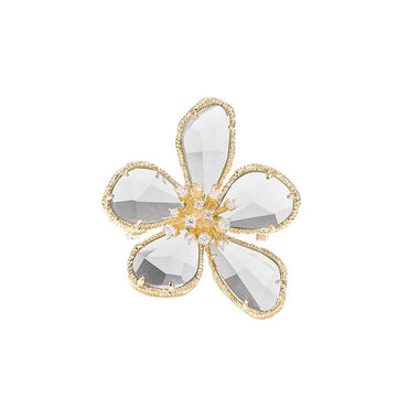 Retro Flower Alloy Inlay Artificial Crystal Rhinestones Women'S Brooches