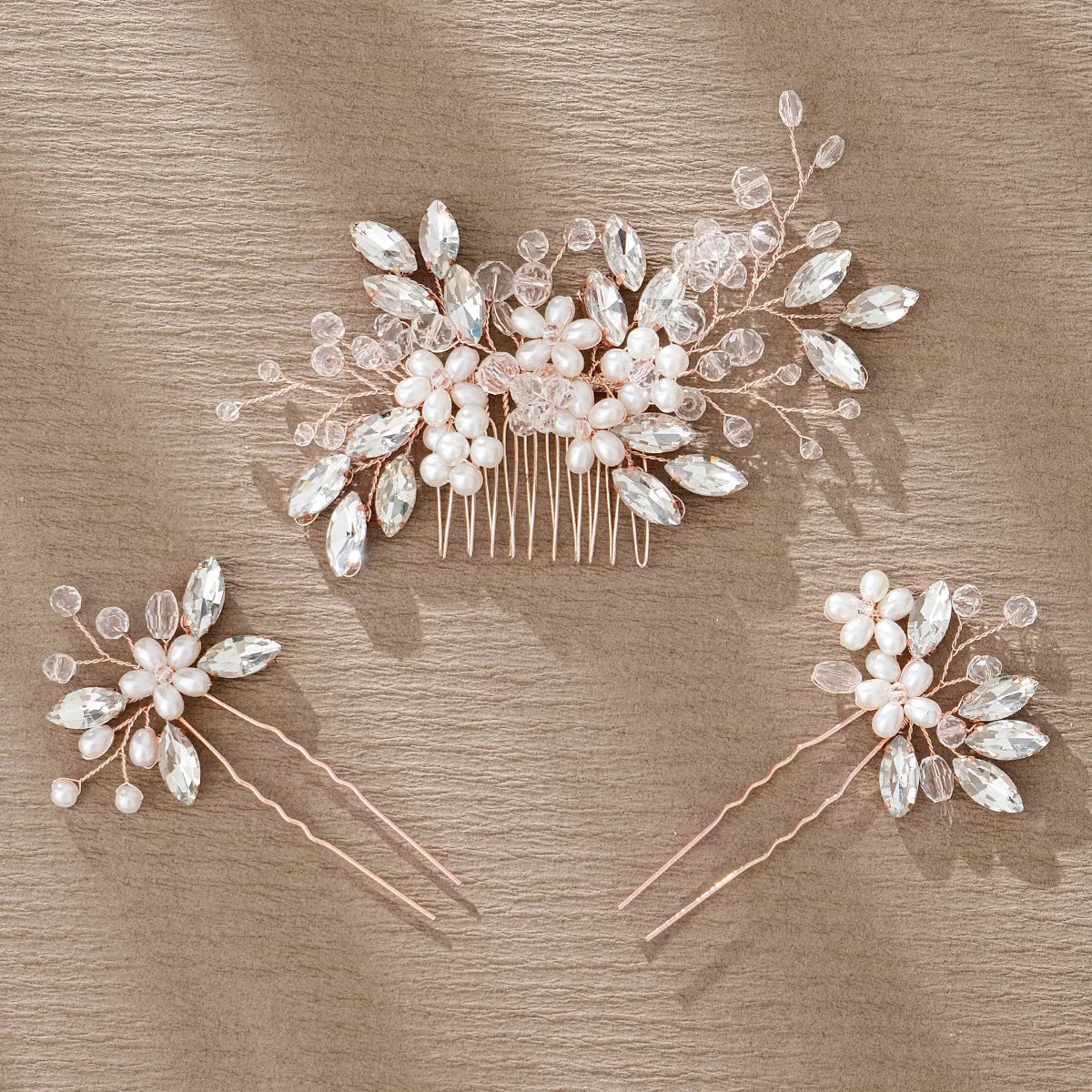 Retro Flower Alloy Inlay Rhinestones Hairpin