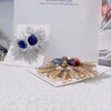 Retro Flower Alloy Plating Inlay Artificial Gemstones Women'S Brooches