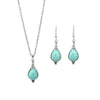 Retro Flower Alloy Turquoise Wholesale Jewelry Set