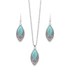 Retro Flower Alloy Turquoise Wholesale Jewelry Set