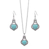 Retro Flower Alloy Turquoise Wholesale Jewelry Set