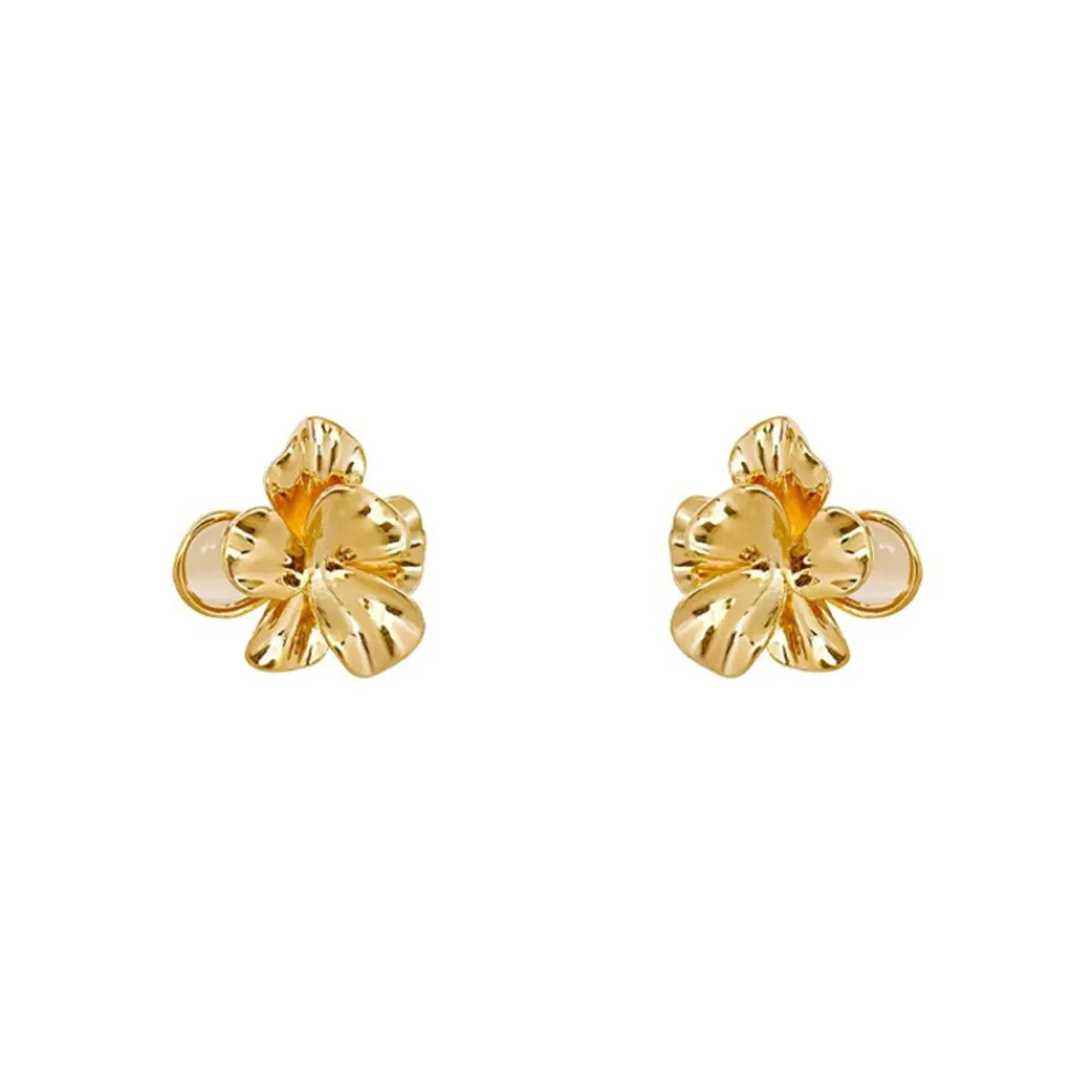 Retro Flower Alloy Women'S Ear Studs