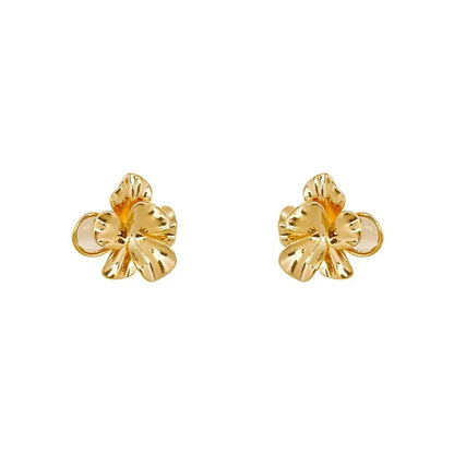 Retro Flower Alloy Women'S Ear Studs