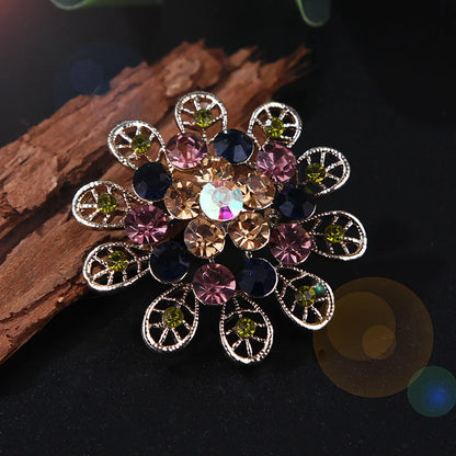 Retro Flower Bow Knot Alloy Inlay Artificial Pearls Rhinestones Women'S Brooches