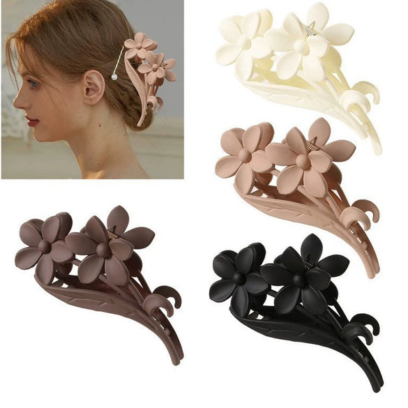 Retro Flower Hair Shark Clip Women's Hair Accessories Paint Design