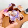 Retro Flower Handmade Pvc Hair Accessories For Women Grab Clip