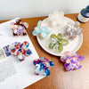 Retro Flower Handmade Pvc Hair Accessories For Women Grab Clip
